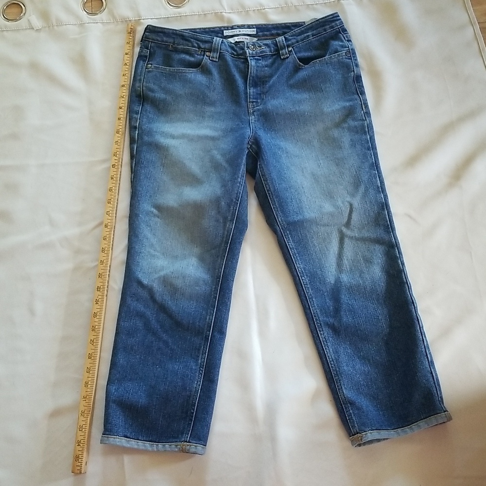 Tommy Hilfiger Hipster Jeans Womens Size 8 Oversized Vintage Jeans Medium Wash